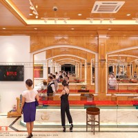 Mẫu tủ vàng đá quý chữ L 